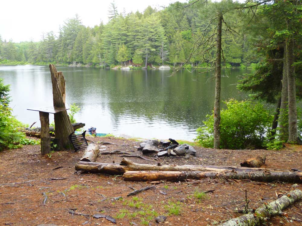 Moccasin Lake in Algonquin Park Campsite 1 Interior of Campsite