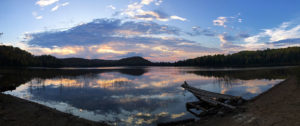 Panorama of a beautiful landscape on Byers Lake