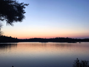 Sunset of Big Trout Lake in Algonquin