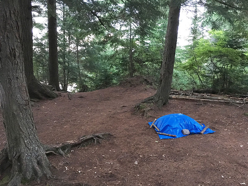 David Lake campsite #1 flat tent spot areas