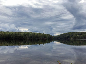 An overcast afternoon on Sproule Lake in Algonquin Park