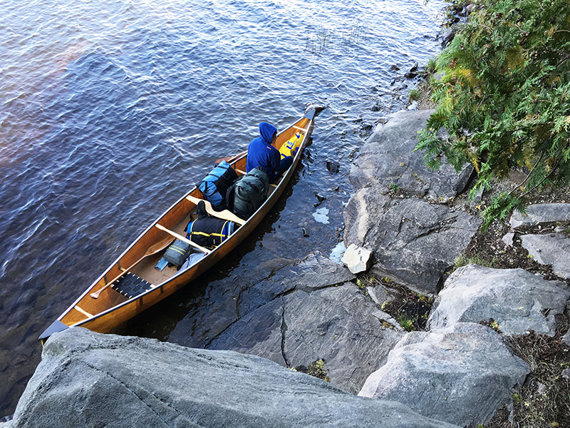 Pen Lake campsite #10 canoe landing