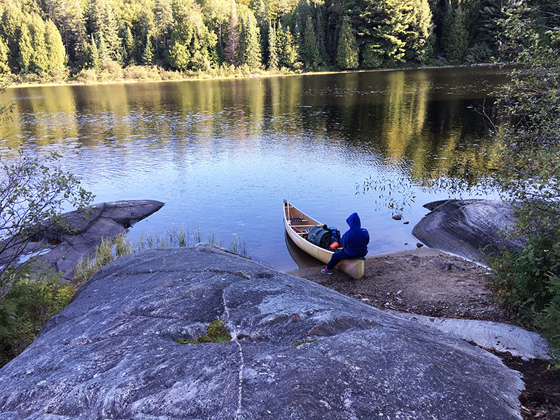 Pen Lake campsite #14 canoe landing