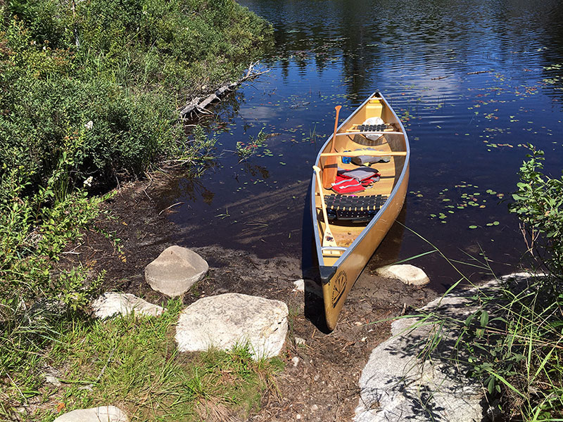 Queer Lake campsite #12 canoe landing