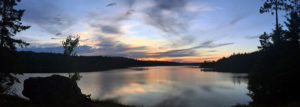 Beautiful sunrise on Lake Louisa