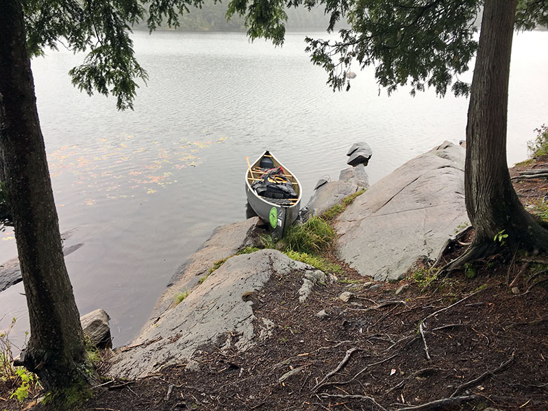 Bonnechere Lake campsite #1 canoe landing on east side