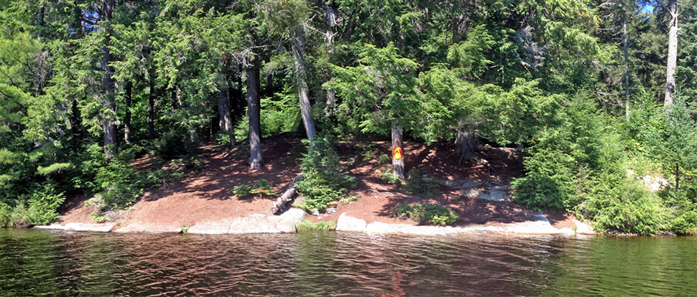 Raven Lake campsite #1 view of campsite from the water