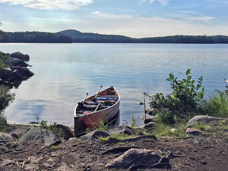 Three Mile Lake campsite #10 canoe landing