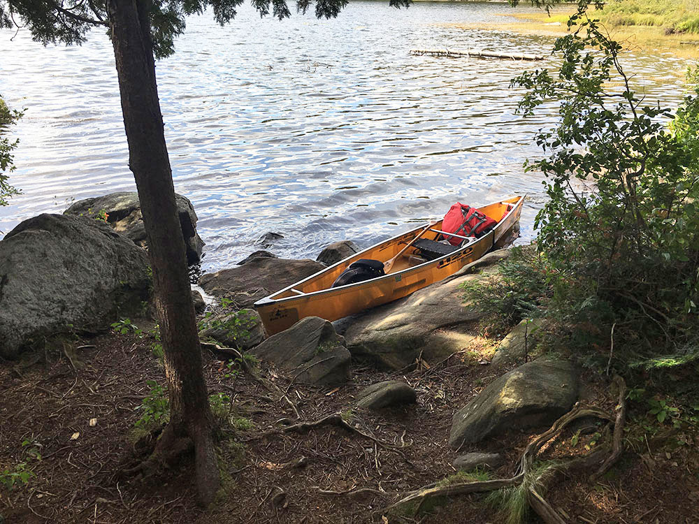 Canoe landing for campsite #1 on Daisy Lake