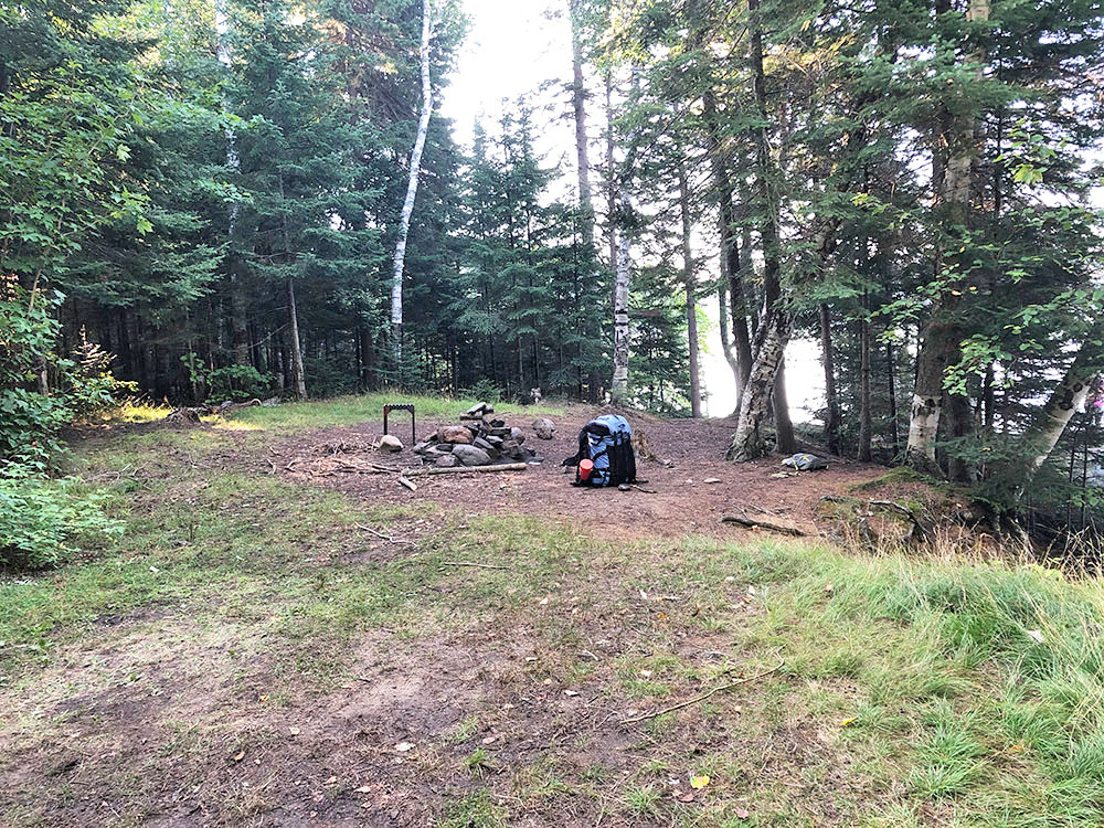 Interior of campsite #1 on Welcome Lake