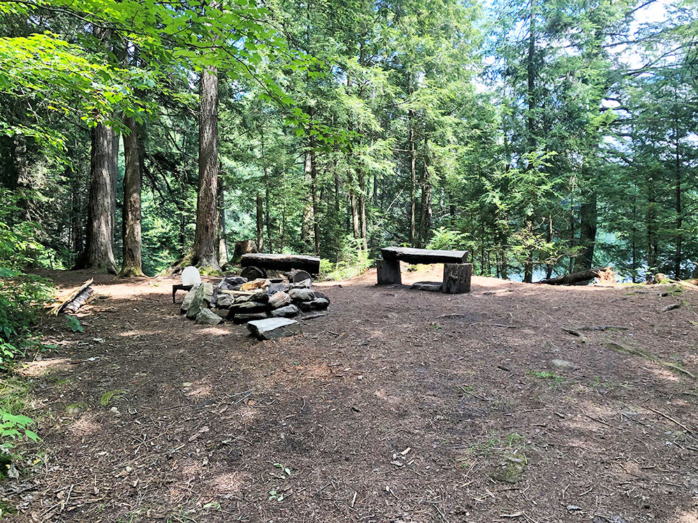 Hambone Lake Campsite 3 Algonquin Park interior of the campsite