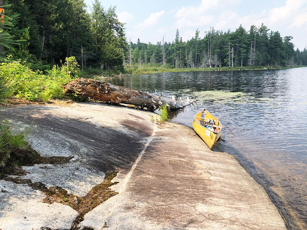Queer Lake Campsite #7 2021 canoe landing