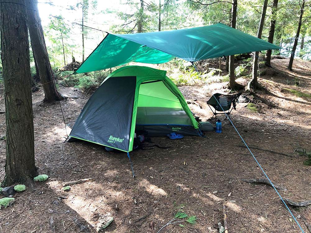 Lake Louisa Algonquin Park campsite 18 tent spot 1