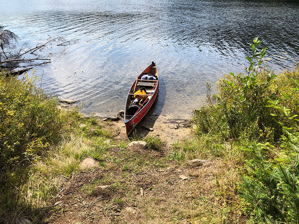 Lawrence Lake Algonquin Park campsite 2 canoe landing