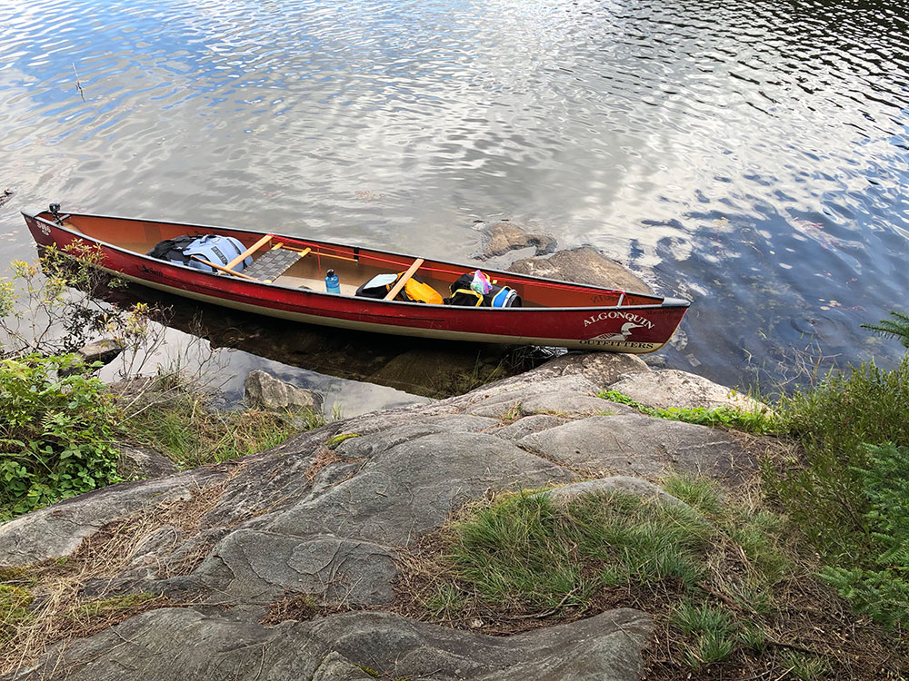 Lawrence Lake Algonquin Park campsite 3 canoe landing
