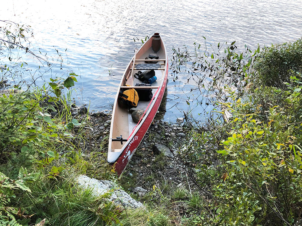 McGarvey Lake Algonquin Park campsite 3 canoe landing