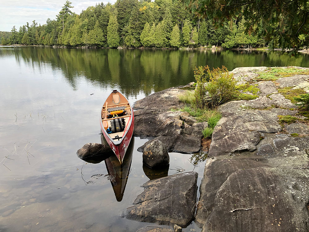 North Grace Lake Algonquin Park campsite 4 canoe landing