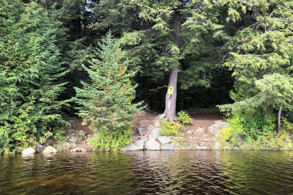 Cache Lake to Head Lake portage canoe landing water levels September 2021