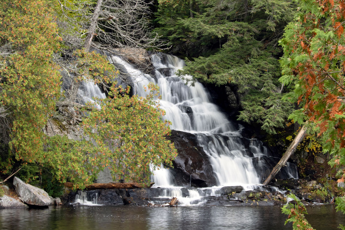 Head Lake waterfalls in Algonquin Park, September 2021