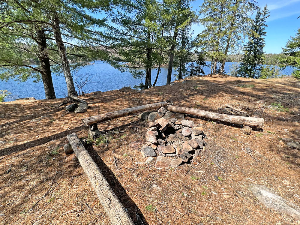 Littledoe Lake Algonquin Park Campsite 4 Fire Pit and Seating