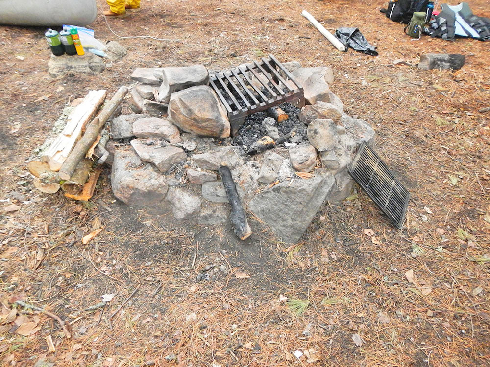 Pen Lake Algonquin Park Campsite 8 Guest Submission main fire pit and seating area