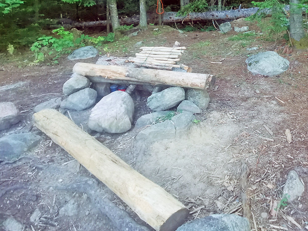 Ravenau Lake Algonquin Park Campsite 1 Guest Submission Fire Pit and Seating Area