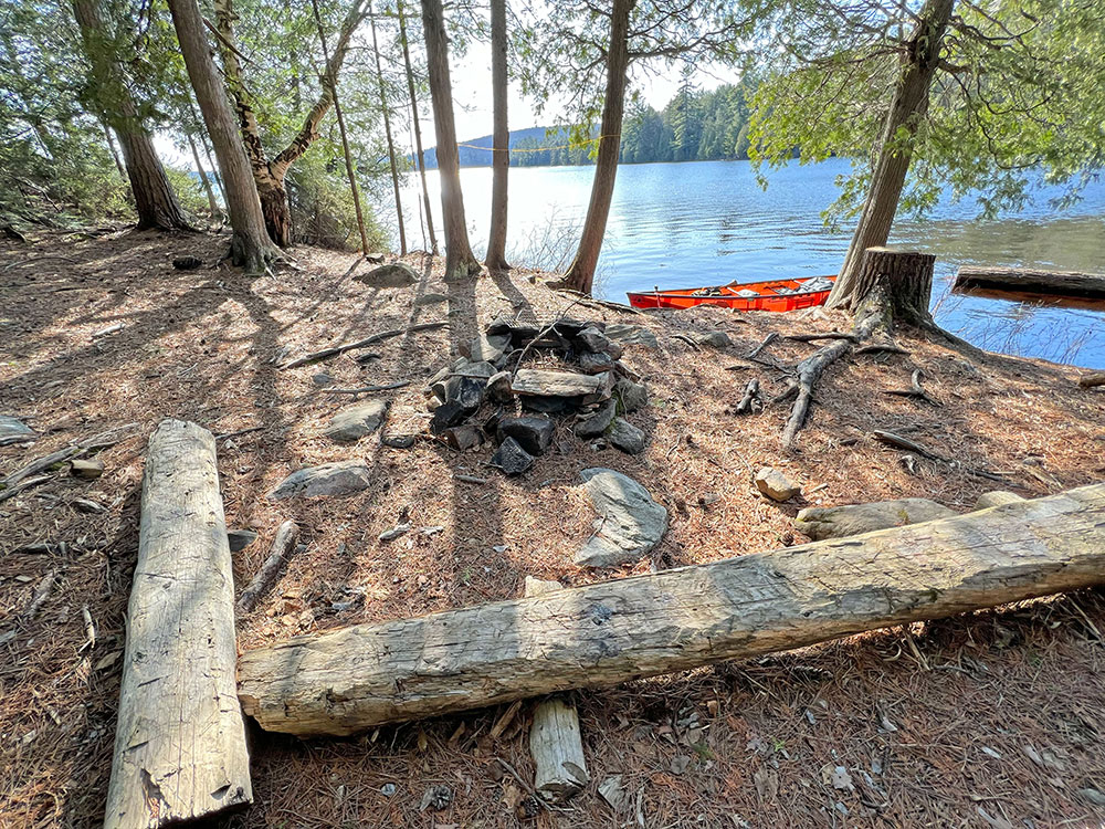 Rock Lake Algonquin Park Campsite 2 Fire Pit and Seating