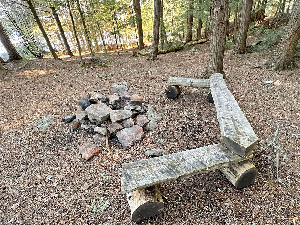 Rock Lake Algonquin Park Campsite 4 Fire Pit and Seating
