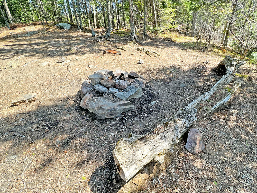 Tanamakoon Lake Algonquin Park Campsite 2 Fire Pit and Seating