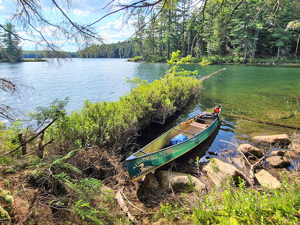 Maggie Lake in Algonquin Park Campsite 1 Canoe Landing