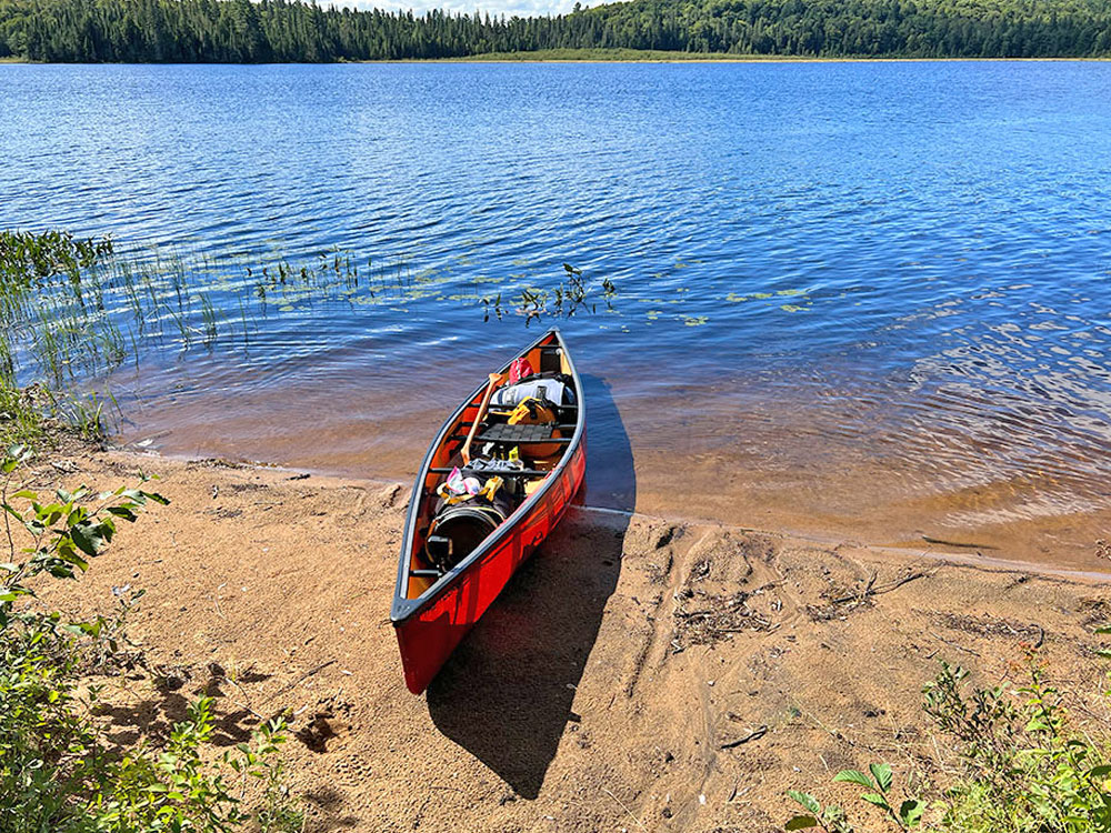 Club Lake in Algonquin Park Campsite 1 Canoe Landing