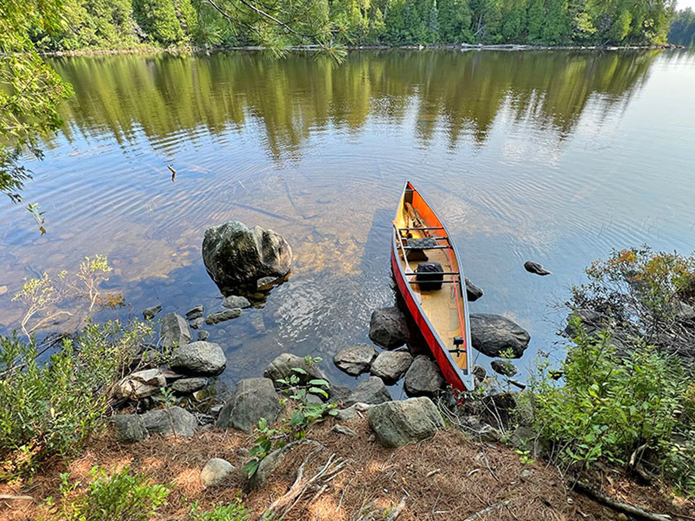 Erables Lake in Algonquin Park Campsite 6 Canoe Landing