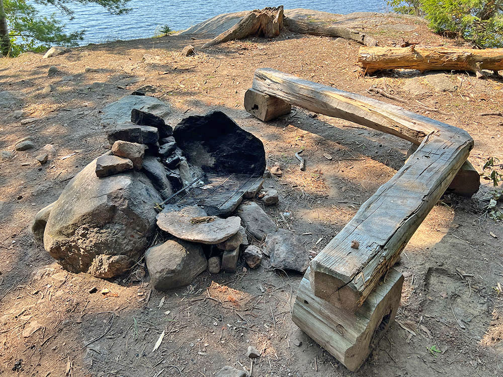 Kiosk Lake in Algonquin Park Campsite #14 Fire Pit and Seating