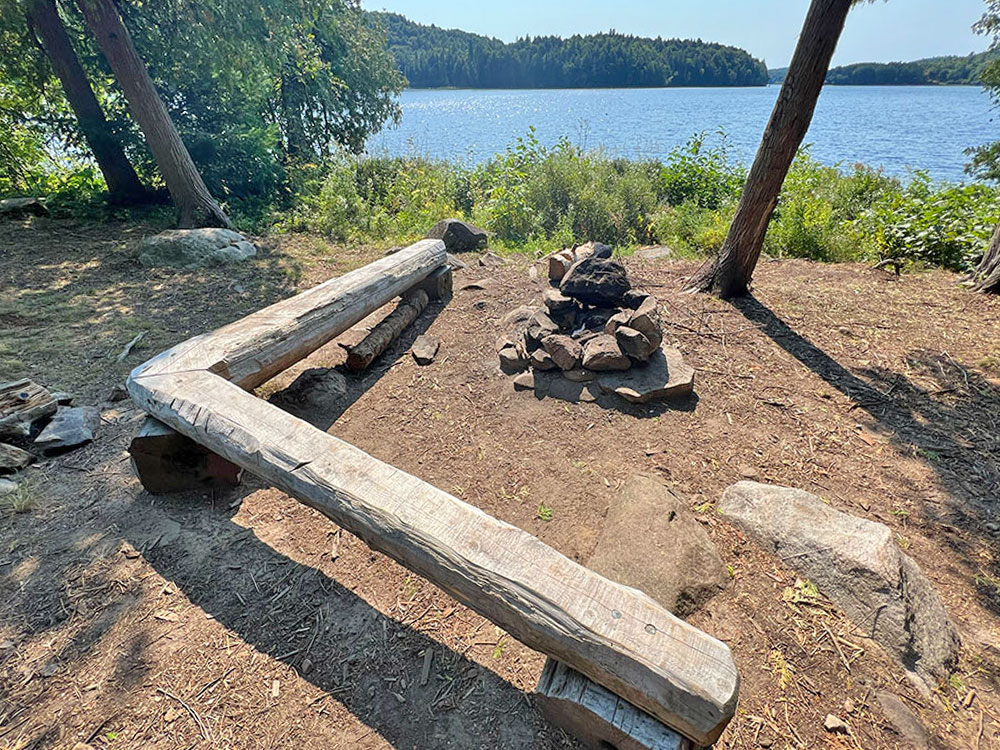 Kiosk Lake in Algonquin Park Campsite #16 Fire Pit and Seating