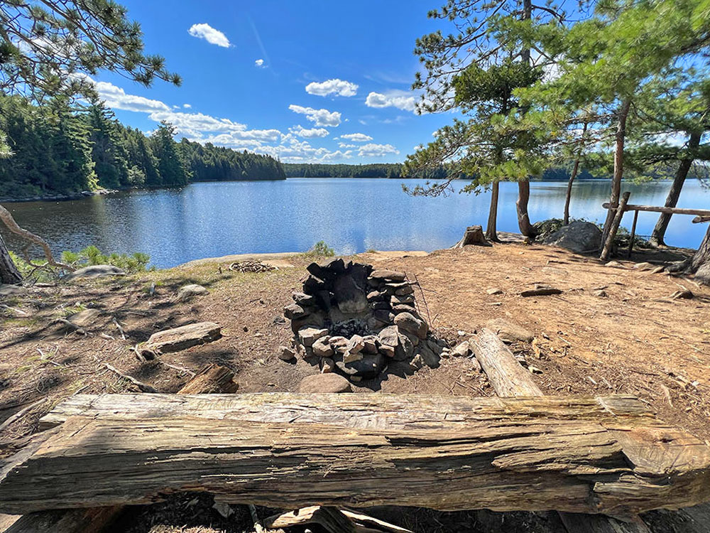 Maple Lake in Algonquin Park Campsite 4 in 2022 Fire Pit and Seating