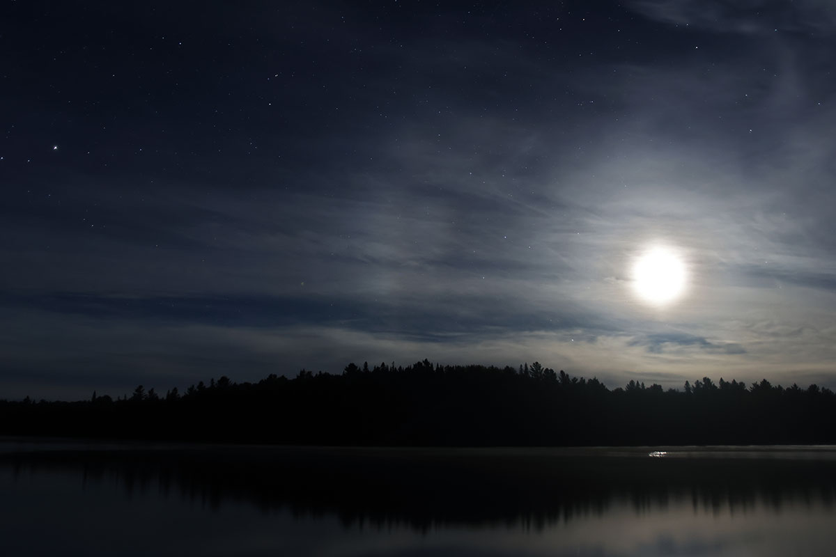 Moon Rising Over White Birch Lake September 2022 v1