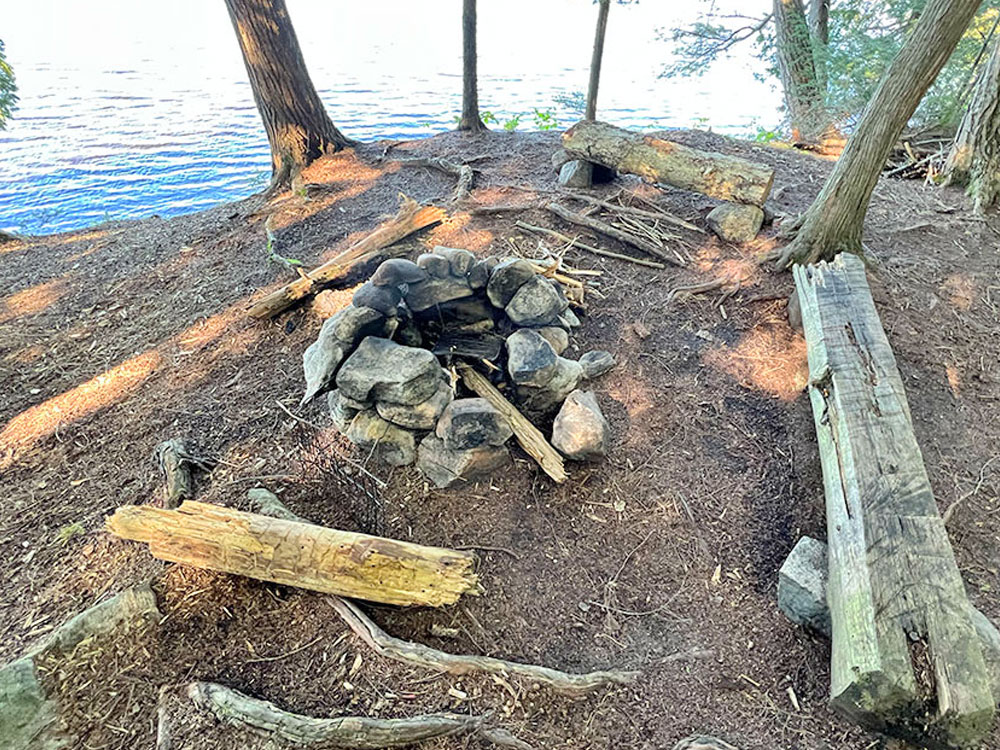 Mouse Lake in Algonquin Park Campsite 3 Fire Pit and Seating