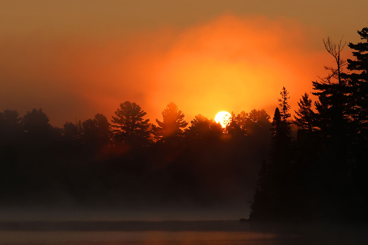 Sunrise on Erables Lake in Algonquin Park September 2022 v2