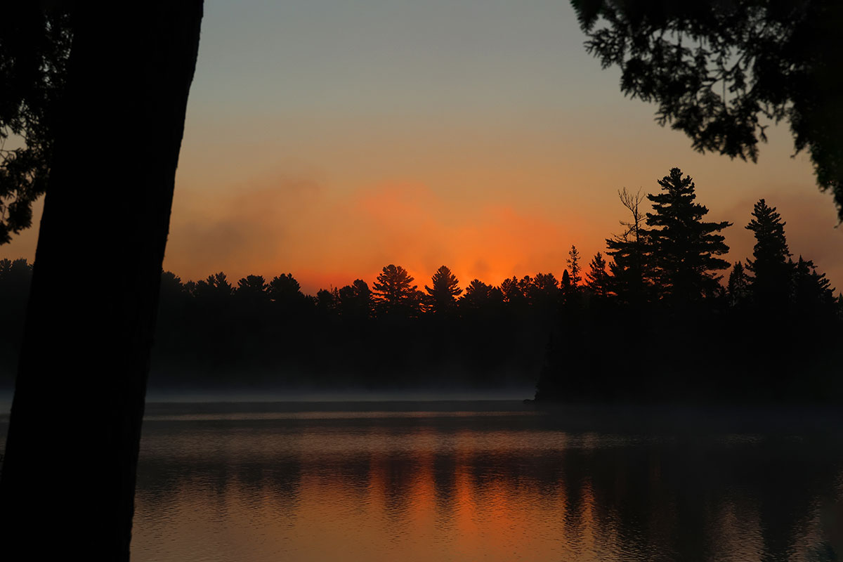 Sunrise on Erables Lake in Algonquin Park September 2022 v4