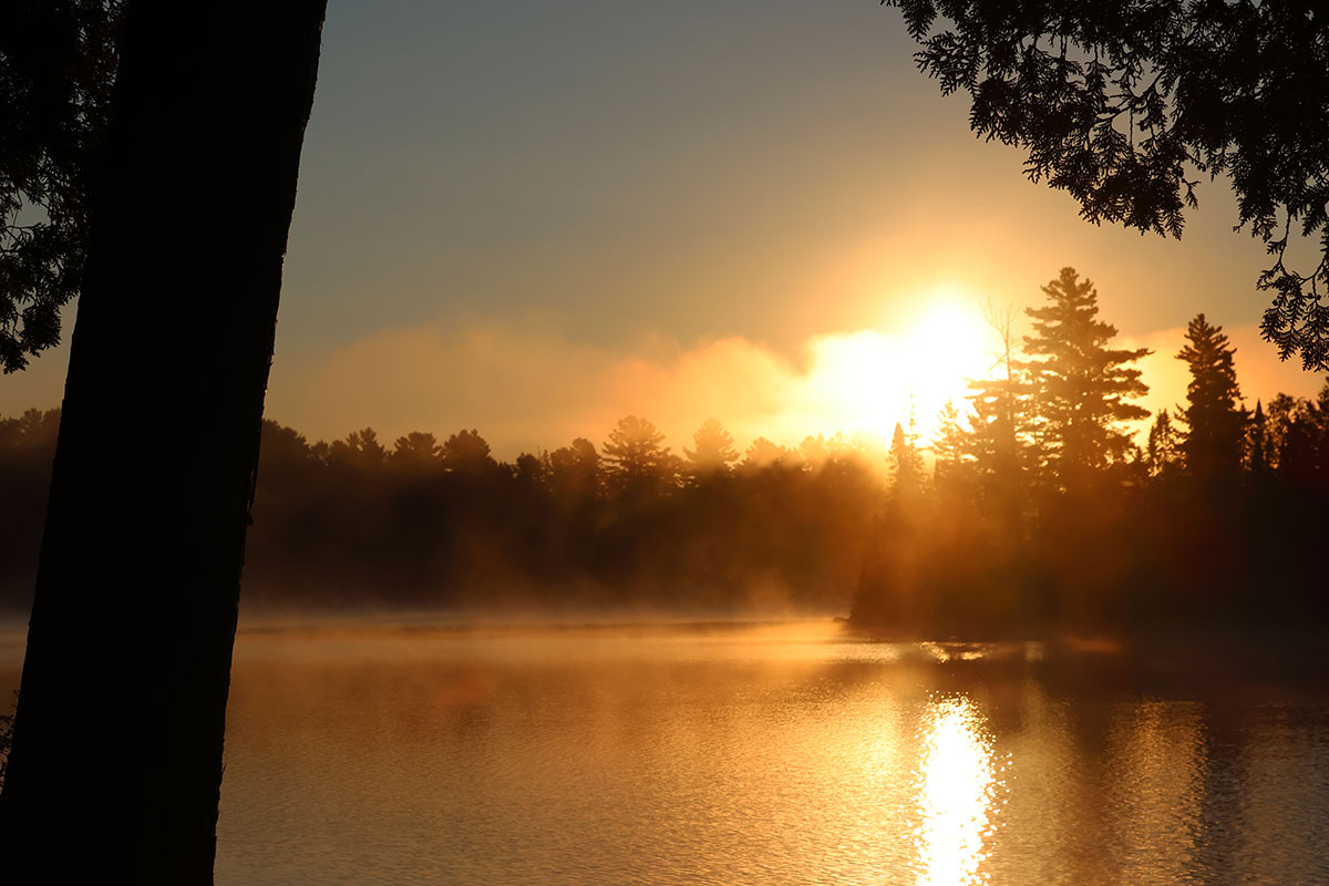 Sunrise on Erables Lake in Algonquin Park September 2022 v6
