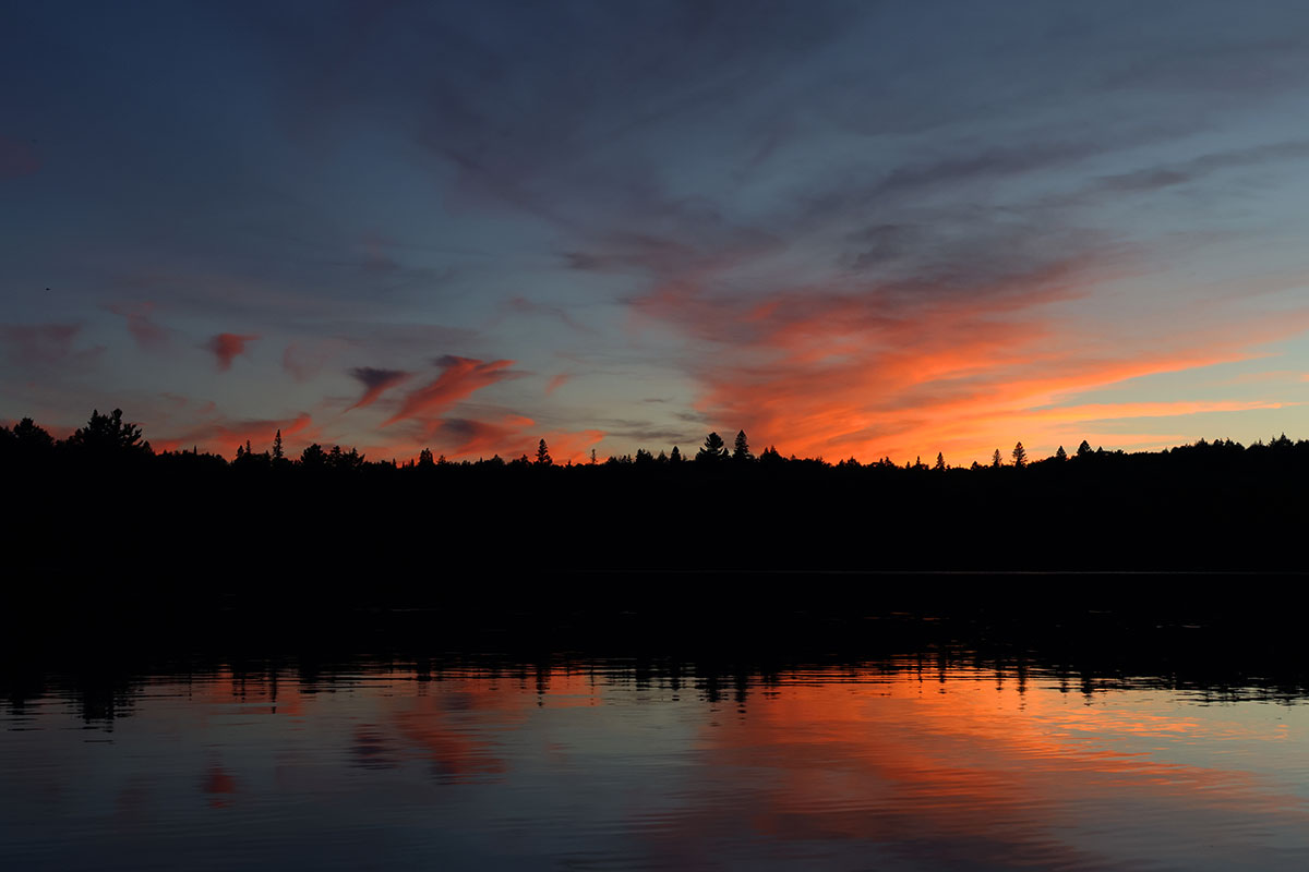 Sunset on White Birch Lake Algonquin Park September 2022