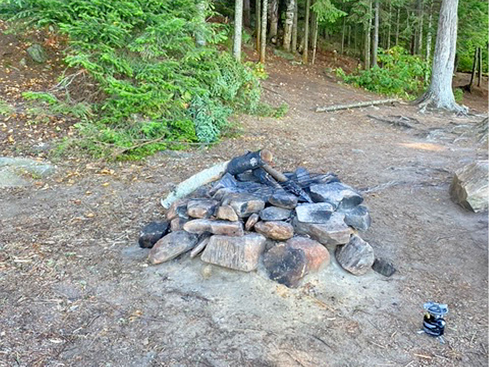 Tom Thomson Lake Algonquin Park Campsite 8 Fire Pit and Seating