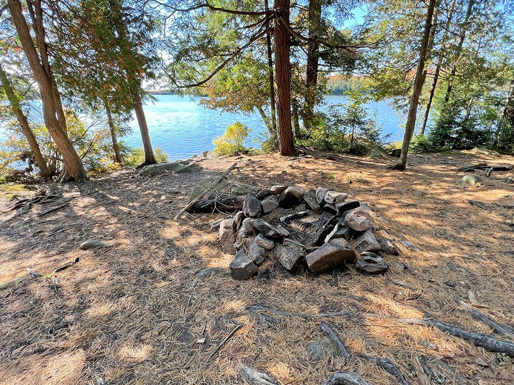 Canisbay Lake Algonquin Park Campsite 2 Fire Pit and Seating
