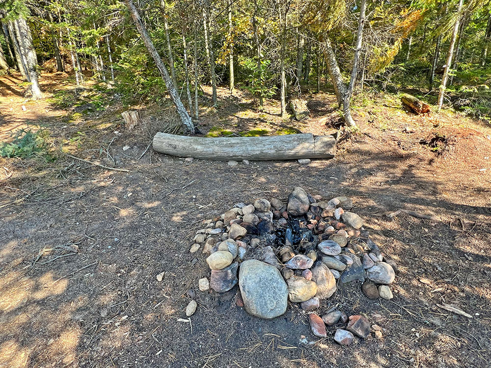 Canisbay Lake Algonquin Park Campsite 7 Fire Pit and Seating