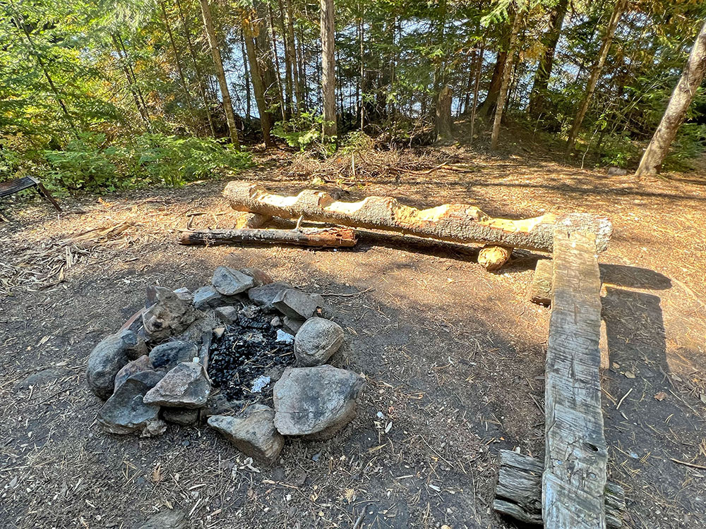 Canisbay Lake Algonquin Park Campsite 9 Fire Pit and Seating