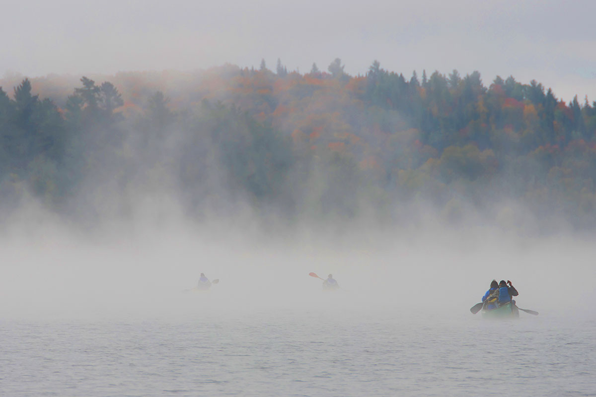 Misty Morning Paddle at Rock Lake Campground October 2022 in Algonquin Park