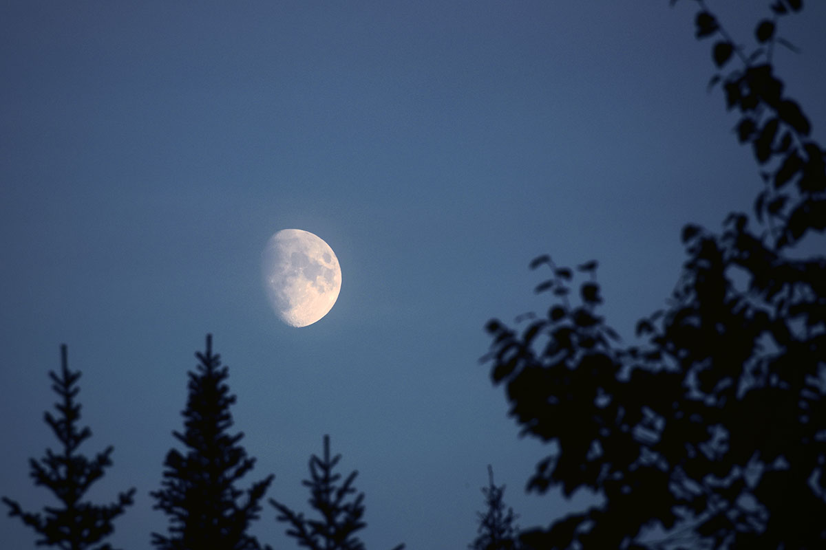 Moon Over Rock Lake Campground in Algonquin Park in October 2022 v3