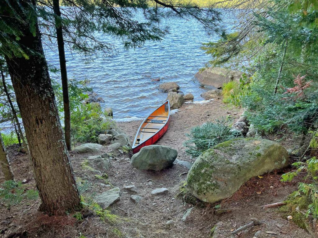North Tea Lake West Arm in Algonquin Park Campsite 30 Canoe Landing